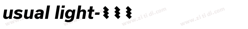 usual light字体转换